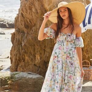 NWT ASTR The Label Floral Off Shoulder Dress Size Small